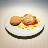 ITÁLIA - Polpetone de Frango Rech de Mozzarella com Ravioli de Mozzarella ao Sugo 400g