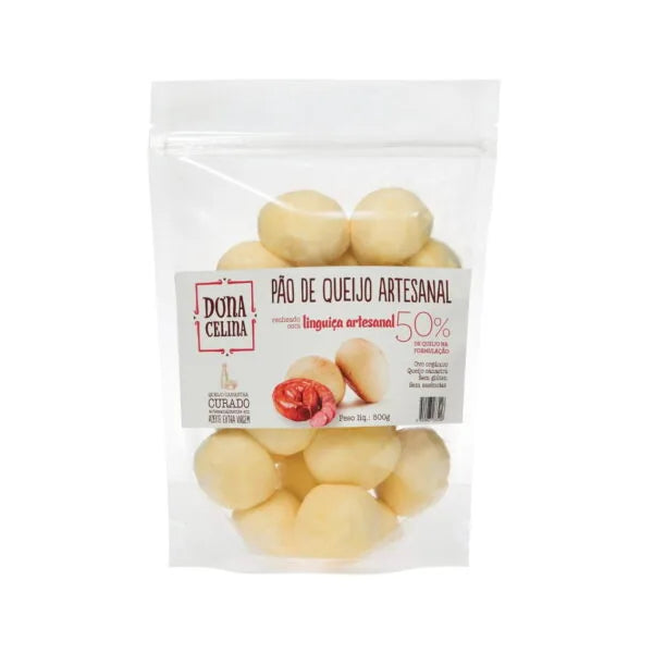 LINGUIÇA - Pão de Queijo Artesanal Congelado Dona Celina - 500g