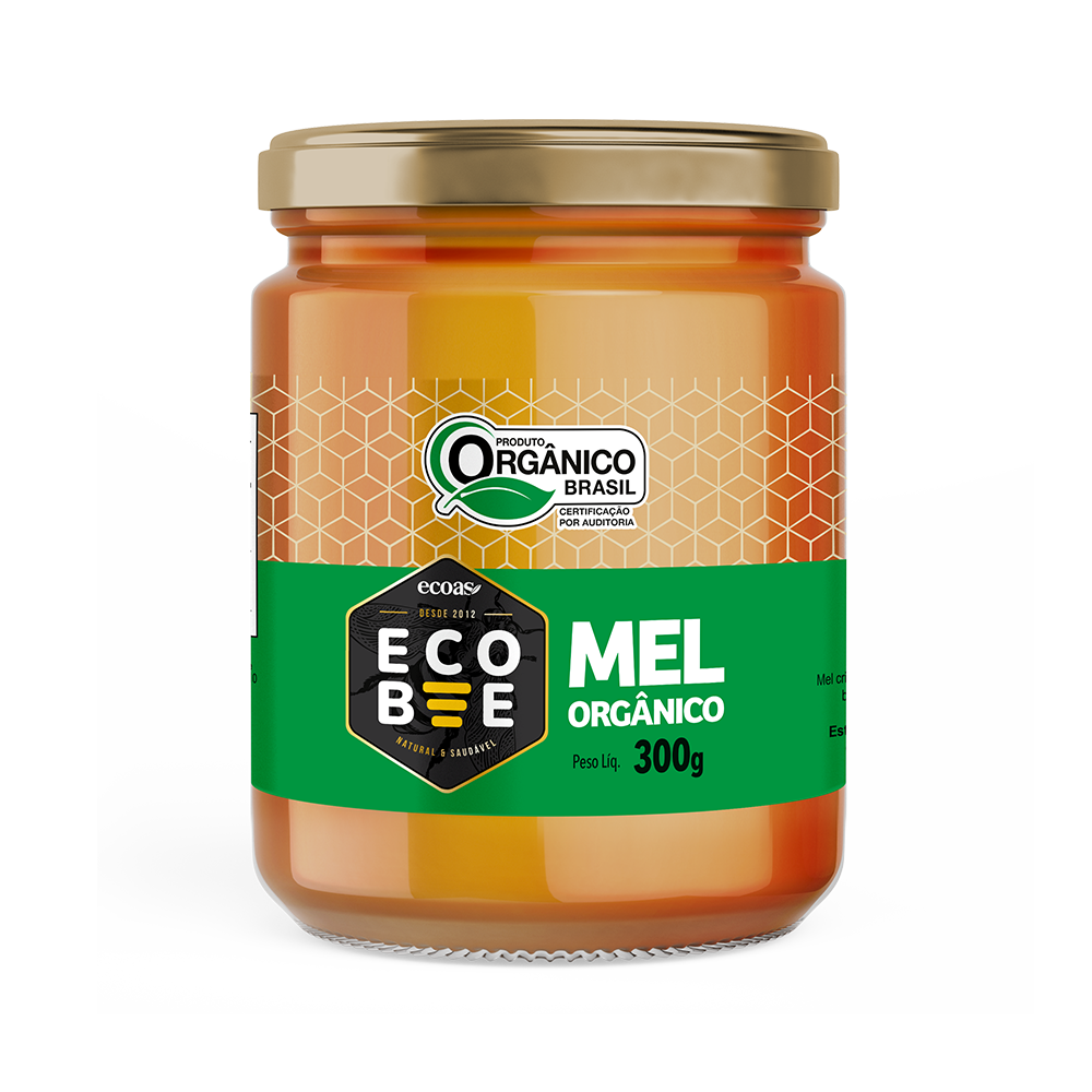 MEL ORGÂNICO SILVESTRE ECOBEE 300G (pote de vidro)