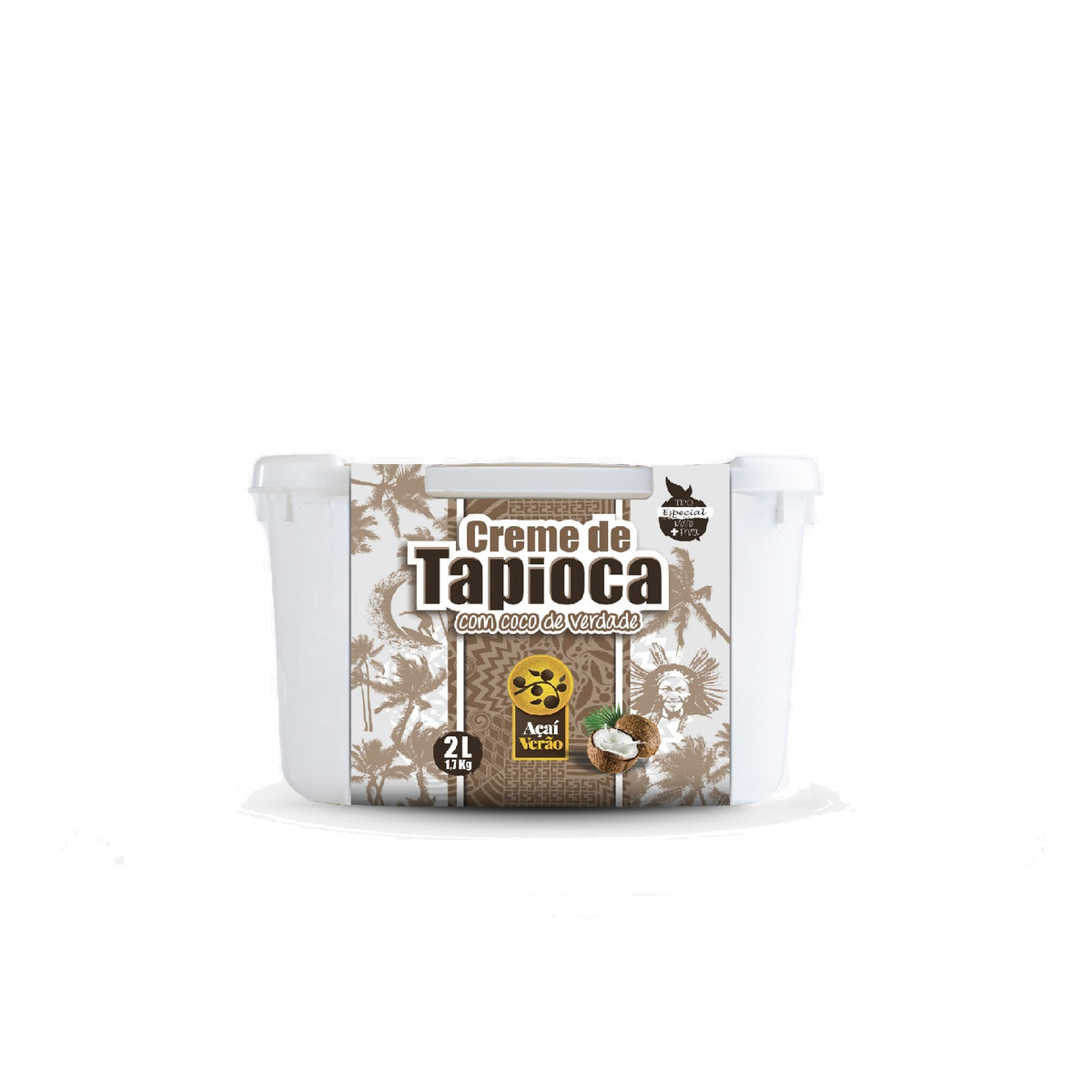 AÇAÍ VERÃO - TAPIOCA COM CÔCO - POTE 2 Litros