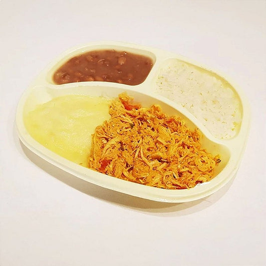 KIDS - Franguinho Desfiado com arroz, feijão e purê