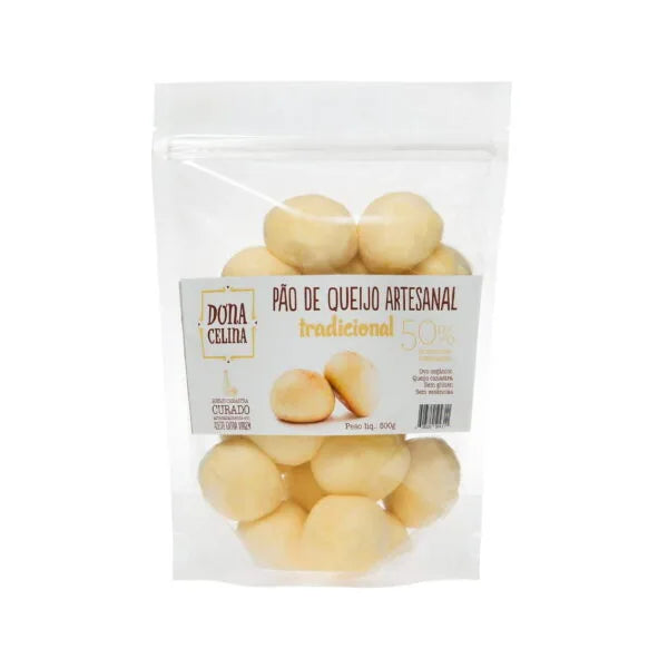 DONA CELINA - TRADICIONAL - Pão de Queijo Artesanal Congelado - 500g